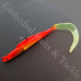 4" Curly Lures Tail Sandeel Orange/Yellow colour 4" Curly Lures Tail Sandeel Orange/Yellow colour